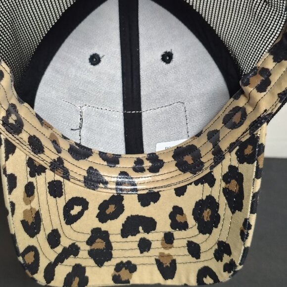 Livingston Montana Stafford Animal Shelter Hat Cap Snap Back Leopard Print Mesh - Picture 8 of 12